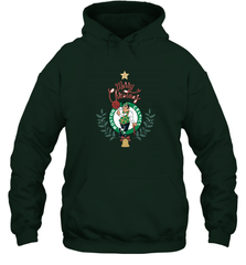 NBA Boston Celtics Logo merry Christmas gilf Hooded Sweatshirt Hooded Sweatshirt - FordPhuMy