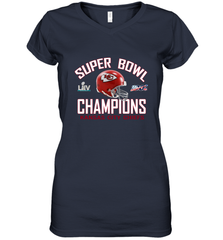 NFL super bowl Kansas City Chiefs Logo Helmet champions Women's V-Neck T-Shirt Women's V-Neck T-Shirt - FordPhuMy