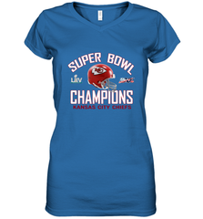 NFL super bowl Kansas City Chiefs Logo Helmet champions Women's V-Neck T-Shirt Women's V-Neck T-Shirt - FordPhuMy