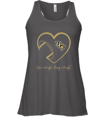 UCF Knights Football Inside Heart  Team  Apparel Women's Racerback Tank Women's Racerback Tank - FordPhuMy