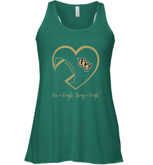 UCF Knights Football Inside Heart  Team  Apparel Women's Racerback Tank Women's Racerback Tank - FordPhuMy