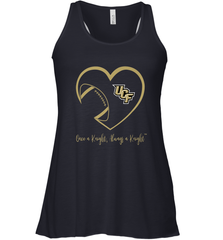 UCF Knights Football Inside Heart  Team  Apparel Women's Racerback Tank Women's Racerback Tank - FordPhuMy
