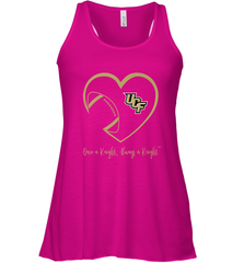 UCF Knights Football Inside Heart  Team  Apparel Women's Racerback Tank Women's Racerback Tank - FordPhuMy