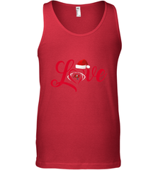 NFL Tampa Bay Buccaneers Logo Christmas Santa Hat Love Heart Football Team Men's Tank Top Men's Tank Top - FordPhuMy