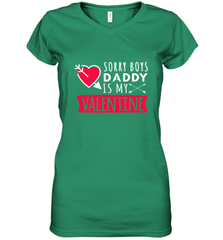 Kids Funny Valentine's Day Present For Your Little Girl, Daughter Women's V-Neck T-Shirt Women's V-Neck T-Shirt - FordPhuMy