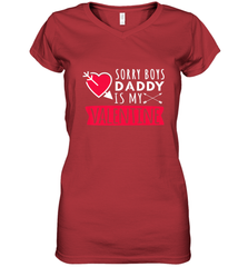 Kids Funny Valentine's Day Present For Your Little Girl, Daughter Women's V-Neck T-Shirt Women's V-Neck T-Shirt - FordPhuMy