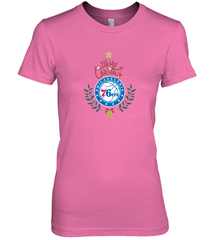 NBA Philadelphia 76ers Logo merry Christmas gilf Women's Premium T-Shirt Women's Premium T-Shirt - FordPhuMy