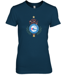 NBA Philadelphia 76ers Logo merry Christmas gilf Women's Premium T-Shirt Women's Premium T-Shirt - FordPhuMy