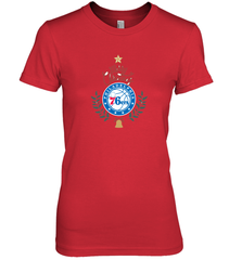 NBA Philadelphia 76ers Logo merry Christmas gilf Women's Premium T-Shirt Women's Premium T-Shirt - FordPhuMy