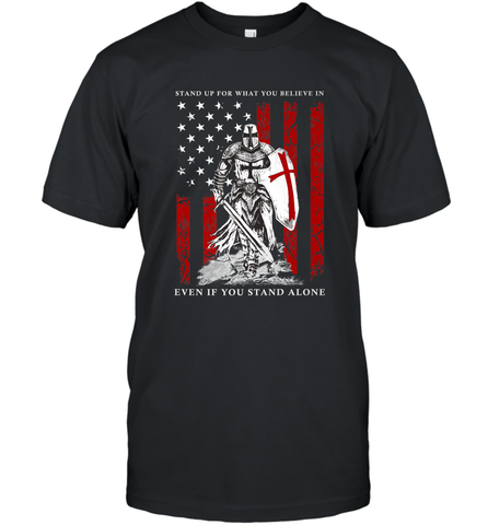 Knight Templar American Flag Men's T-Shirt Men's T-Shirt / Black / S Men's T-Shirt - FordPhuMy