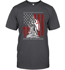 Knight Templar American Flag Men's T-Shirt Men's T-Shirt - FordPhuMy