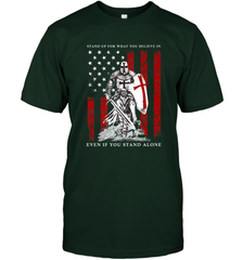Knight Templar American Flag Men's T-Shirt Men's T-Shirt - FordPhuMy