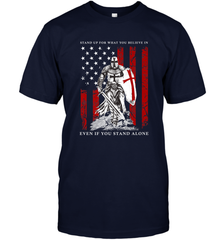 Knight Templar American Flag Men's T-Shirt Men's T-Shirt - FordPhuMy