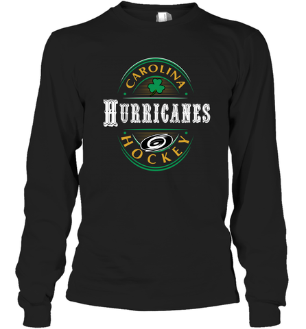 Carolina Hurricanes Fanatics St. Patrick's Day Forever Lucky Long Sleeve T-Shirt Long Sleeve T-Shirt / Black / S Long Sleeve T-Shirt - FordPhuMy