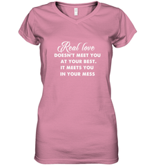 Real love funny quotes for valentine Women's V-Neck T-Shirt Women's V-Neck T-Shirt - FordPhuMy