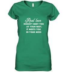 Real love funny quotes for valentine Women's V-Neck T-Shirt Women's V-Neck T-Shirt - FordPhuMy