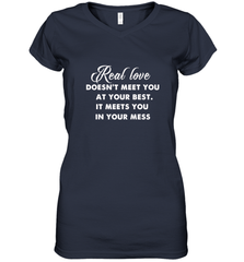 Real love funny quotes for valentine Women's V-Neck T-Shirt Women's V-Neck T-Shirt - FordPhuMy