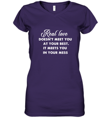 Real love funny quotes for valentine Women's V-Neck T-Shirt Women's V-Neck T-Shirt - FordPhuMy