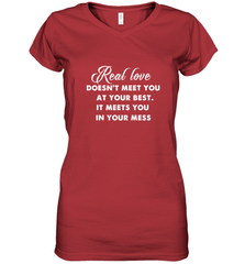 Real love funny quotes for valentine Women's V-Neck T-Shirt Women's V-Neck T-Shirt - FordPhuMy