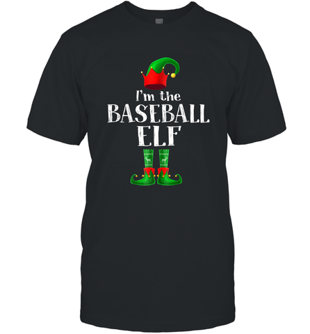 I'm The Baseball Elf Matching Family Pajama Christmas Men's T-Shirt Men's T-Shirt / Black / S Men's T-Shirt - FordPhuMy
