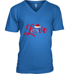 NFL Tennessee Titans Logo Christmas Santa Hat Love Heart Football Team Men's V-Neck Men's V-Neck - FordPhuMy