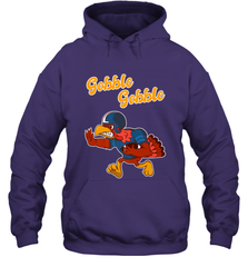 Turkey Football Shirt Funny Thanksgiving Turkey Gobble Gift Hooded Sweatshirt Hooded Sweatshirt - FordPhuMy