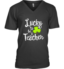 Teacher St. Patrick's Day Shirt, Lucky To Be A Teacher Men's V-Neck Men's V-Neck - FordPhuMy