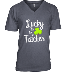 Teacher St. Patrick's Day Shirt, Lucky To Be A Teacher Men's V-Neck Men's V-Neck - FordPhuMy