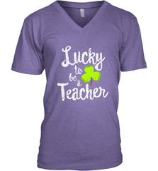 Teacher St. Patrick's Day Shirt, Lucky To Be A Teacher Men's V-Neck Men's V-Neck - FordPhuMy