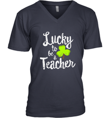 Teacher St. Patrick's Day Shirt, Lucky To Be A Teacher Men's V-Neck Men's V-Neck - FordPhuMy