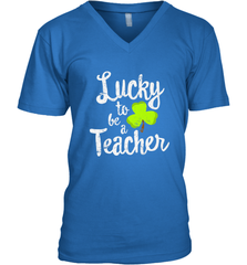 Teacher St. Patrick's Day Shirt, Lucky To Be A Teacher Men's V-Neck Men's V-Neck - FordPhuMy