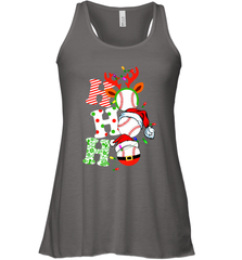 HO HO HO Baseball Santa Hat Christmas Women's Racerback Tank Women's Racerback Tank - FordPhuMy