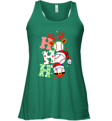 HO HO HO Baseball Santa Hat Christmas Women's Racerback Tank Women's Racerback Tank - FordPhuMy