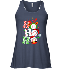 HO HO HO Baseball Santa Hat Christmas Women's Racerback Tank Women's Racerback Tank - FordPhuMy