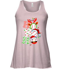 HO HO HO Baseball Santa Hat Christmas Women's Racerback Tank Women's Racerback Tank - FordPhuMy