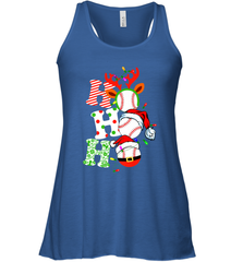 HO HO HO Baseball Santa Hat Christmas Women's Racerback Tank Women's Racerback Tank - FordPhuMy