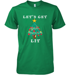 Let's Get Lit Adult ChristmasToo Lit To Quit Men's Premium T-Shirt