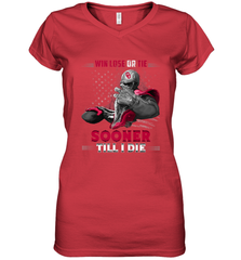 Oklahoma Sooners Win Lose Or Tie Women's V-Neck T-Shirt Women's V-Neck T-Shirt - FordPhuMy