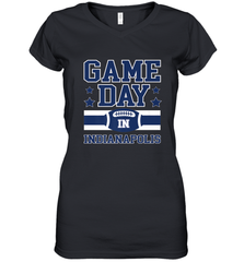 NFL Indianapolis Game Day Football Home Team Women's V-Neck T-Shirt Women's V-Neck T-Shirt - FordPhuMy