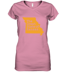 The Great State Of Kansas Women's V-Neck T-Shirt Women's V-Neck T-Shirt - FordPhuMy