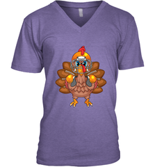 Cool Turkey Football Feathers Funny Thanksgiving Sports Gift Men's V-Neck Men's V-Neck - FordPhuMy