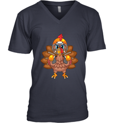 Cool Turkey Football Feathers Funny Thanksgiving Sports Gift Men's V-Neck Men's V-Neck - FordPhuMy