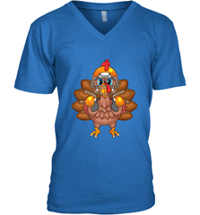 Cool Turkey Football Feathers Funny Thanksgiving Sports Gift Men's V-Neck Men's V-Neck - FordPhuMy