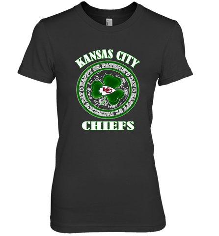 NFL Kansas City Chiefs Logo Happy St Patrick's Day Women's Premium T-Shirt Women's Premium T-Shirt / Black / XS Women's Premium T-Shirt - FordPhuMy