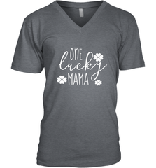 St Patricks Day Shirt One Lucky Mama Clover Shamrock Green Men's V-Neck Men's V-Neck - FordPhuMy