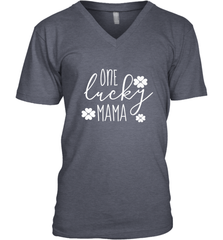 St Patricks Day Shirt One Lucky Mama Clover Shamrock Green Men's V-Neck Men's V-Neck - FordPhuMy