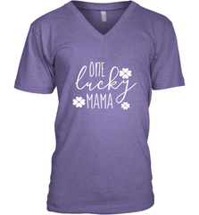 St Patricks Day Shirt One Lucky Mama Clover Shamrock Green Men's V-Neck Men's V-Neck - FordPhuMy