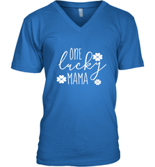 St Patricks Day Shirt One Lucky Mama Clover Shamrock Green Men's V-Neck Men's V-Neck - FordPhuMy
