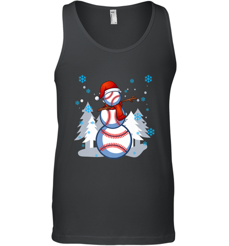 DABBING BASEBALL SNOWMAN _ Christmas Funny Men's Tank Top