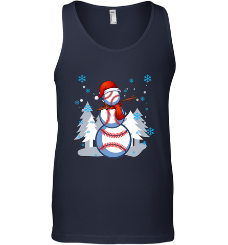 DABBING BASEBALL SNOWMAN _ Christmas Funny Men's Tank Top